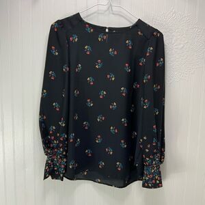 LOFT long sleeve floral blouse